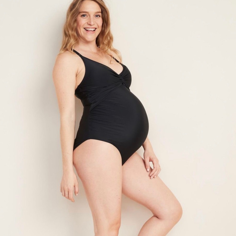 OLD NAVY Maternity One Piece Swimsuit Black